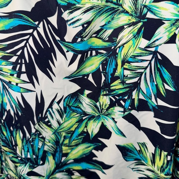 Swimsuits for All Women's Classic Tankini Top Tropical Leaf Print Size 24 - Picture 2 of 4